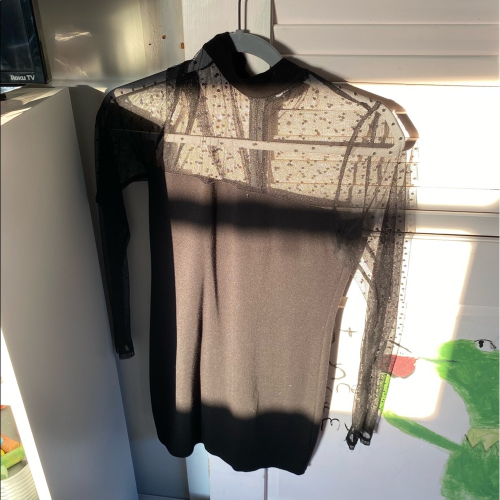 Gothic black mesh top